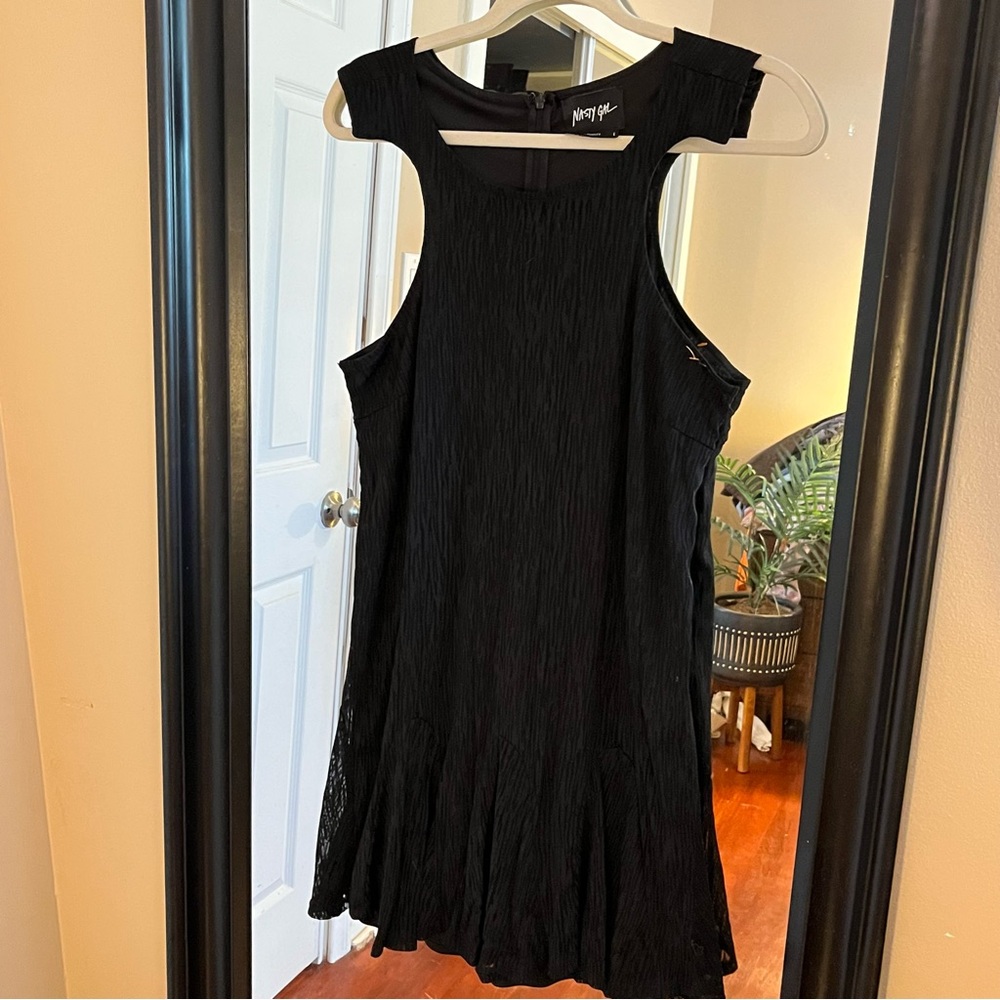 Nasty Gal Black Halter Mini Dress